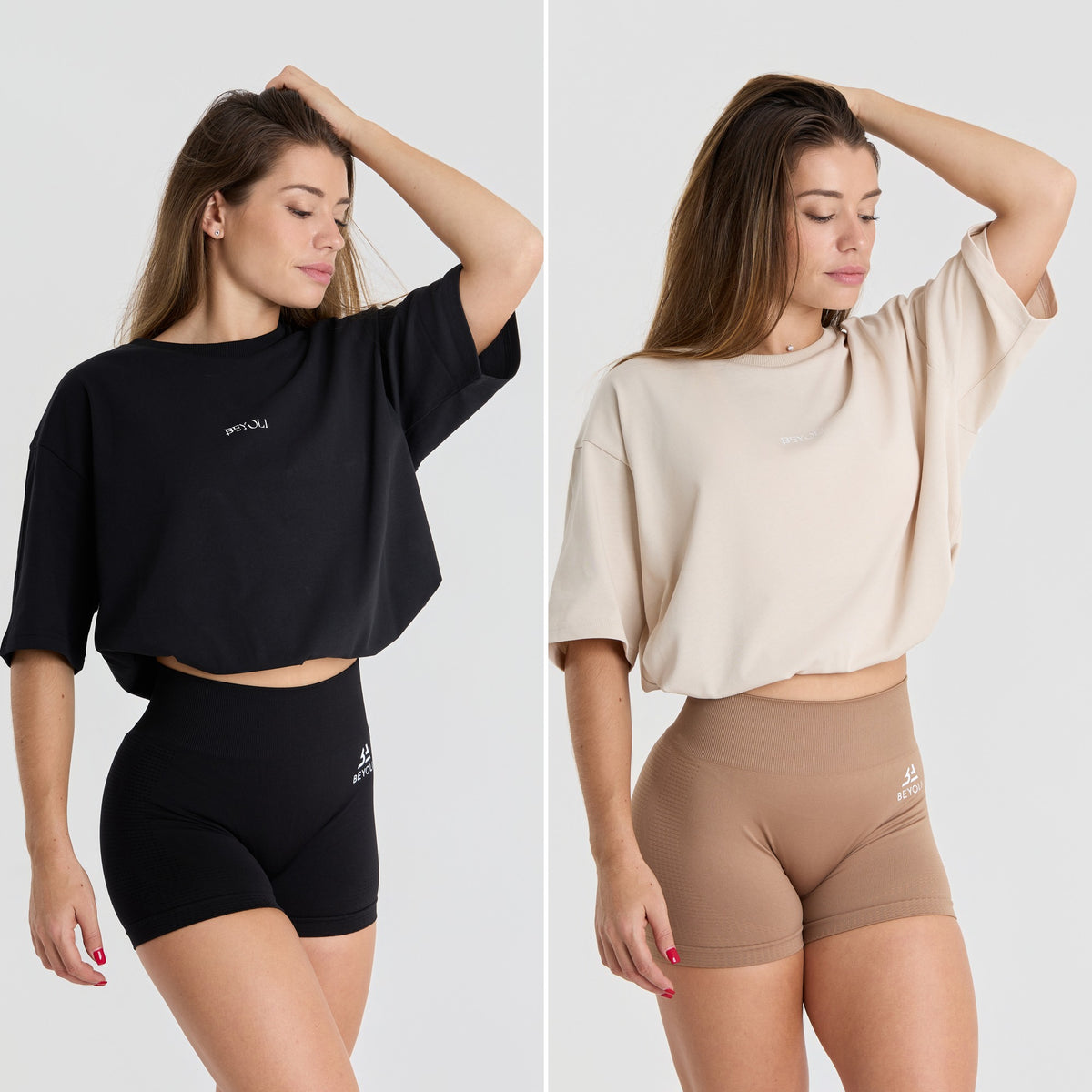 Pack 2 T-shirts Impact Beyoli Femme - Noir + Sable