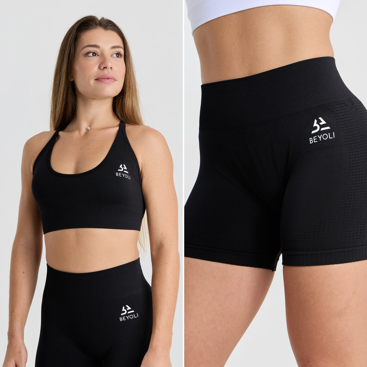 Pack Short + Brassière Seamless Beyoli - Noir